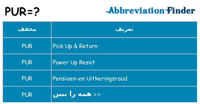 چه pur برای ایستادن؟