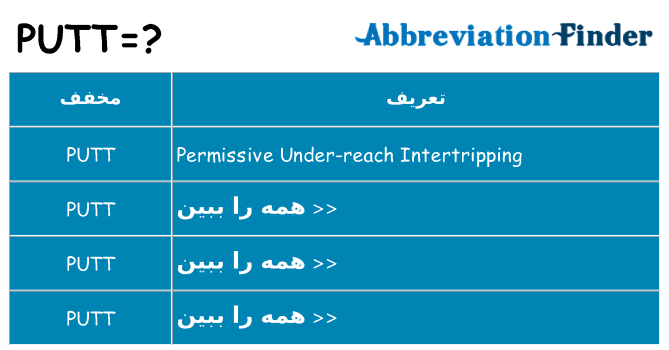 چه putt برای ایستادن؟