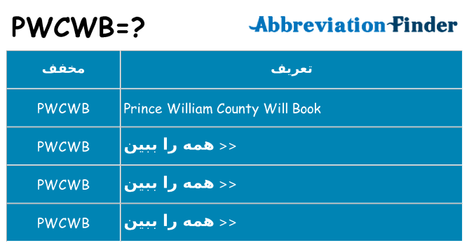 چه pwcwb برای ایستادن؟