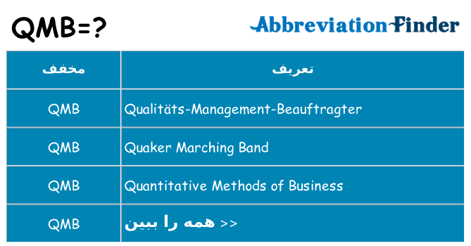 چه qmb برای ایستادن؟
