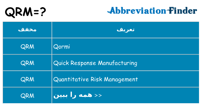 چه qrm برای ایستادن؟