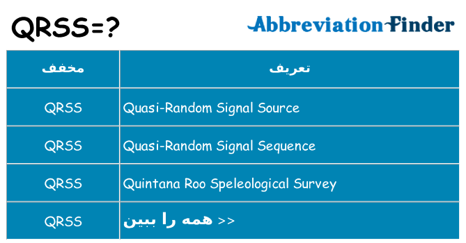 چه qrss برای ایستادن؟