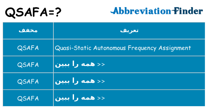 چه qsafa برای ایستادن؟