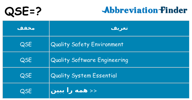 چه qse برای ایستادن؟