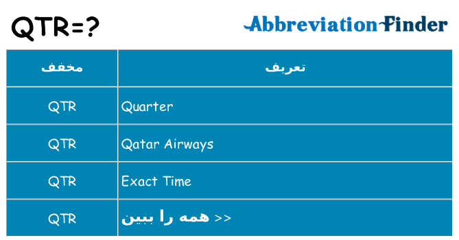 چه qtr برای ایستادن؟