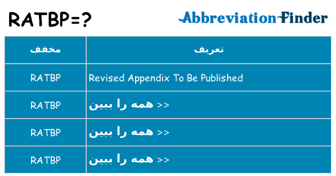 چه ratbp برای ایستادن؟