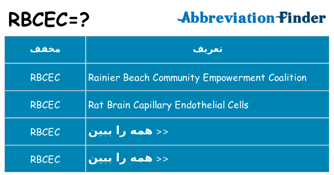 چه rbcec برای ایستادن؟
