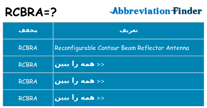 چه rcbra برای ایستادن؟