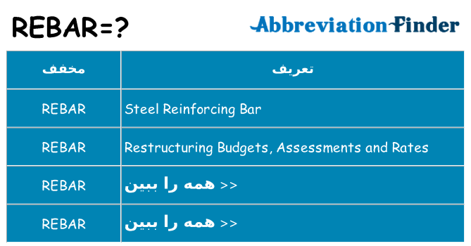 چه rebar برای ایستادن؟