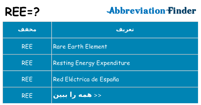 چه ree برای ایستادن؟