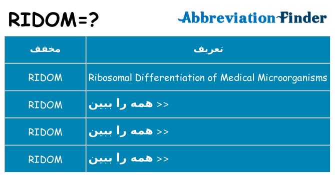 چه ridom برای ایستادن؟