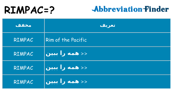 چه rimpac برای ایستادن؟