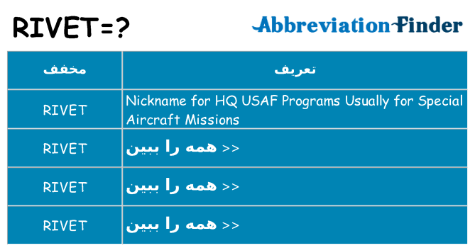 چه rivet برای ایستادن؟
