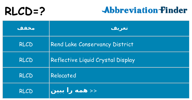 چه rlcd برای ایستادن؟