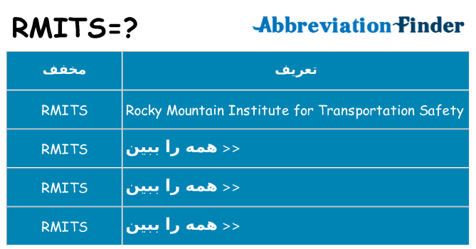 چه rmits برای ایستادن؟