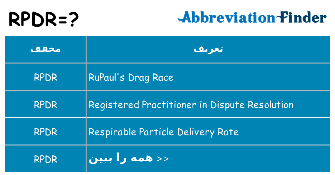 چه rpdr برای ایستادن؟
