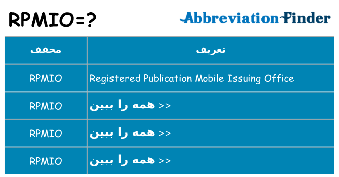 چه rpmio برای ایستادن؟