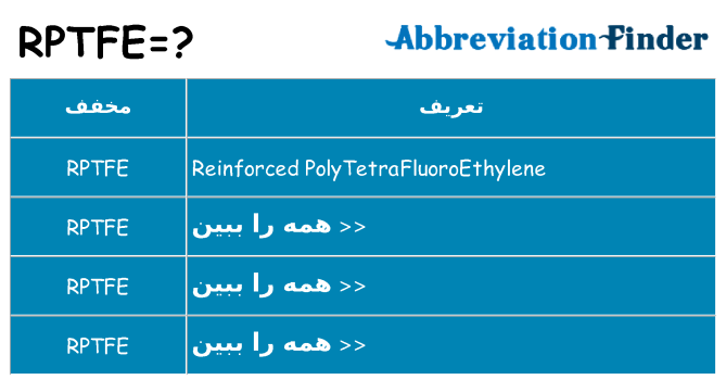 چه rptfe برای ایستادن؟