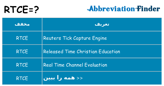 چه rtce برای ایستادن؟