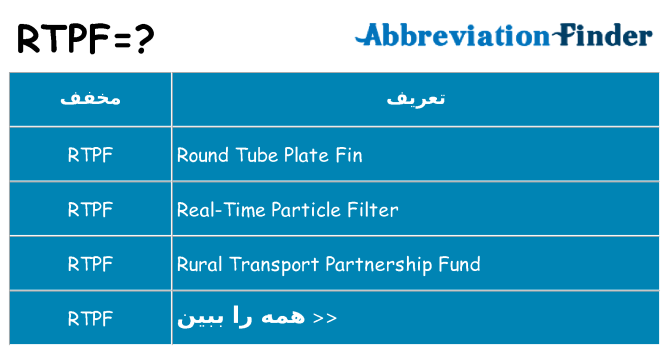 چه rtpf برای ایستادن؟