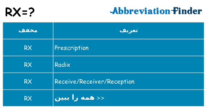 چه rx برای ایستادن؟