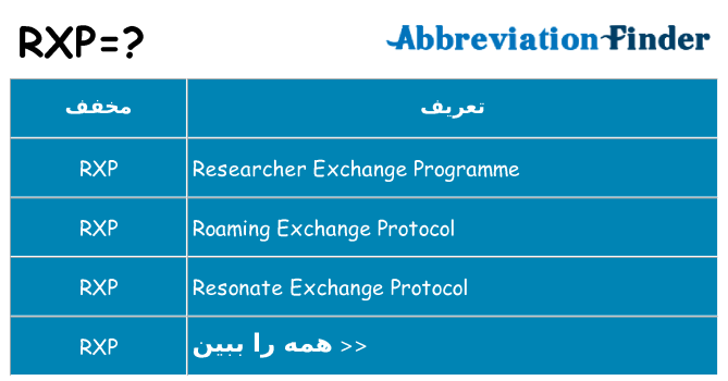 چه rxp برای ایستادن؟
