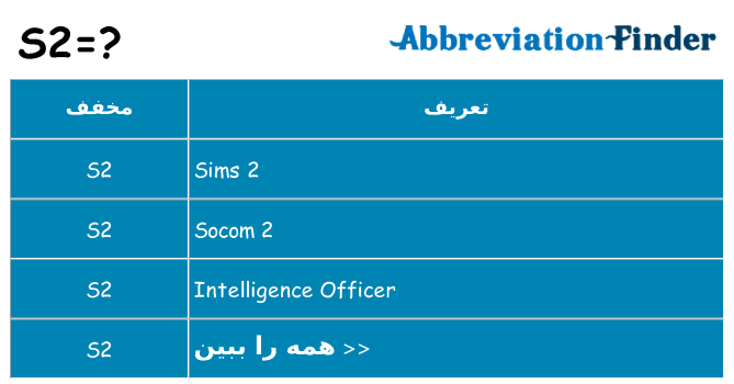 چه s2 برای ایستادن؟