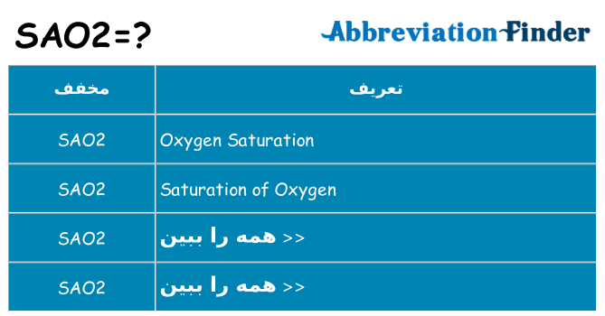 چه sao2 برای ایستادن؟