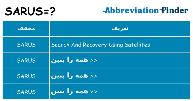 چه sarus برای ایستادن؟