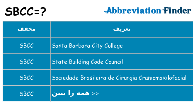 چه sbcc برای ایستادن؟