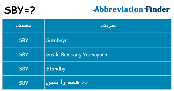 چه sby برای ایستادن؟
