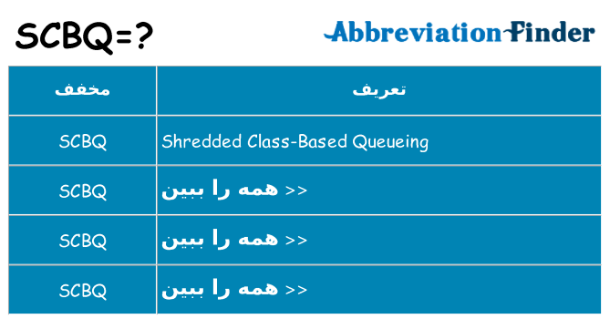 چه scbq برای ایستادن؟