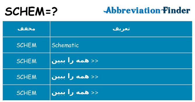 چه schem برای ایستادن؟