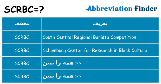 چه scrbc برای ایستادن؟