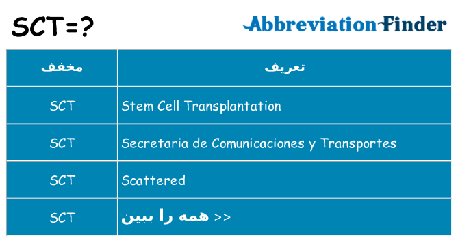 چه sct برای ایستادن؟