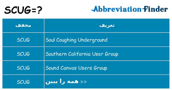 چه scug برای ایستادن؟