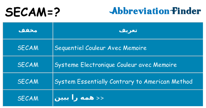چه secam برای ایستادن؟