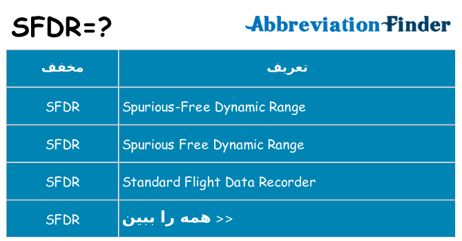 چه sfdr برای ایستادن؟