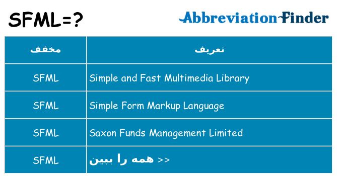 چه sfml برای ایستادن؟