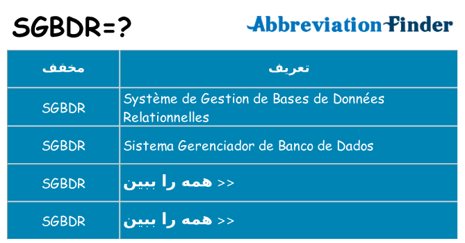 چه sgbdr برای ایستادن؟