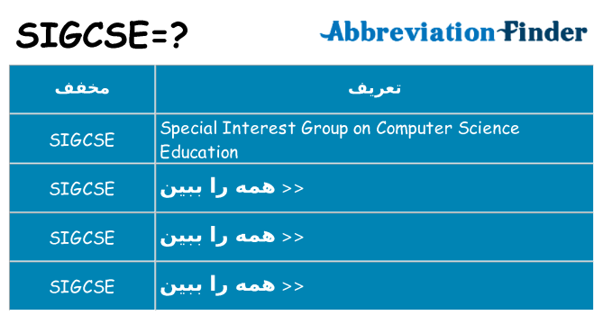 چه sigcse برای ایستادن؟