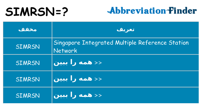 چه simrsn برای ایستادن؟
