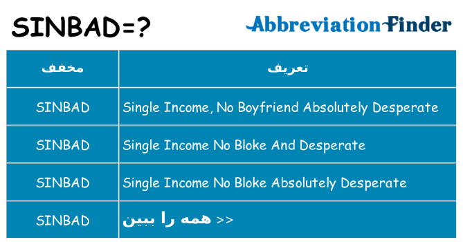 چه sinbad برای ایستادن؟