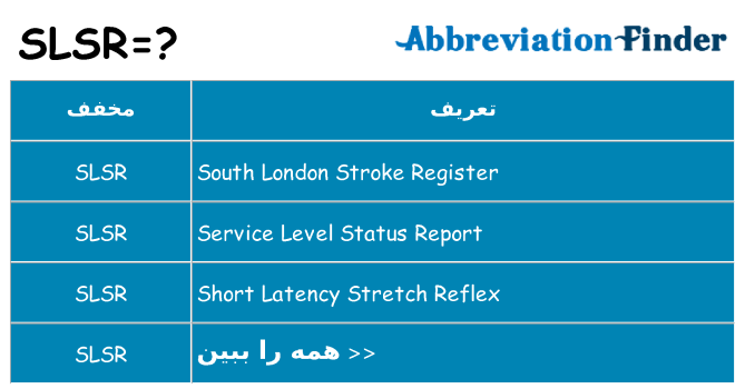 چه slsr برای ایستادن؟