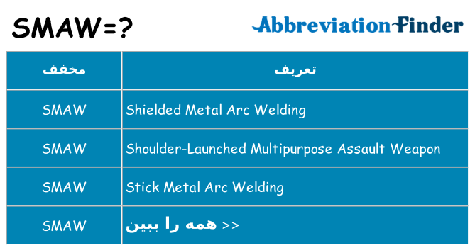 چه smaw برای ایستادن؟