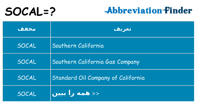 چه socal برای ایستادن؟