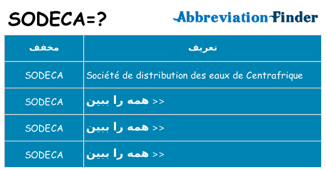 چه sodeca برای ایستادن؟
