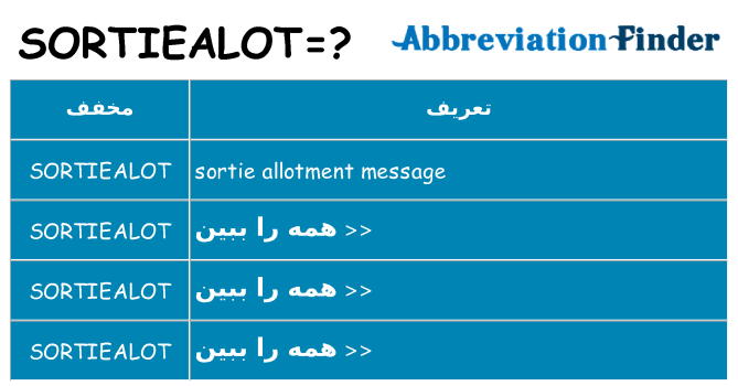چه sortiealot برای ایستادن؟