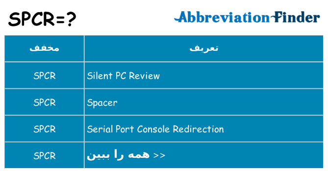 چه spcr برای ایستادن؟