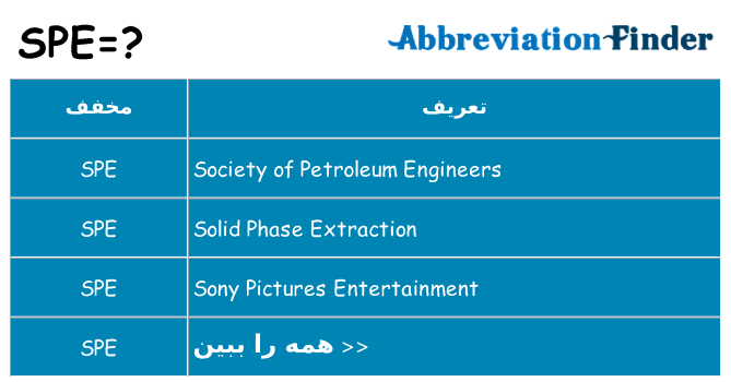 چه spe برای ایستادن؟